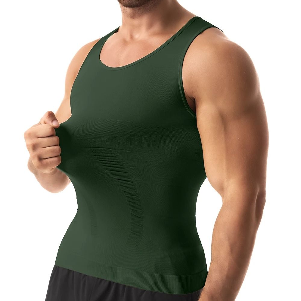 Mens Compression Shaper Vest Slim Fit Tummy Control Sleeveless Top 6