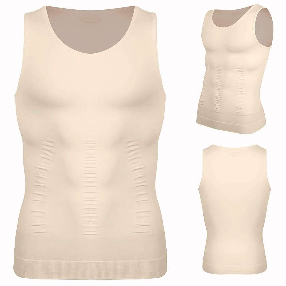 Mens Compression Shaper Vest Slim Fit Tummy Control Sleeveless Top 7