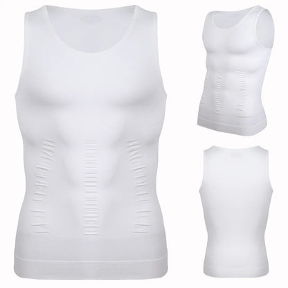 Mens Compression Shaper Vest Slim Fit Tummy Control Sleeveless Top 12