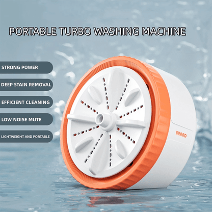 Portable Mini Washing Machine with Turbine Rotation and Timer