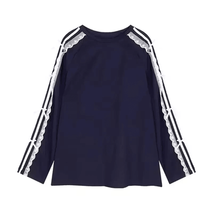 Womens Lace Patchwork Striped Sun Protection Jacket Lightweight Cardigan 3