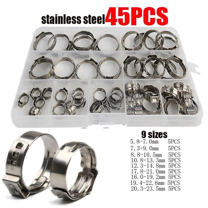 Stainless Steel Hose Clamp Set With Pliers For Secure And Leakproof Connections 7