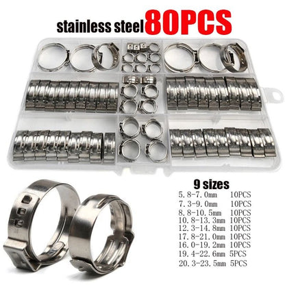 Stainless Steel Hose Clamp Set With Pliers For Secure And Leakproof Connections 8