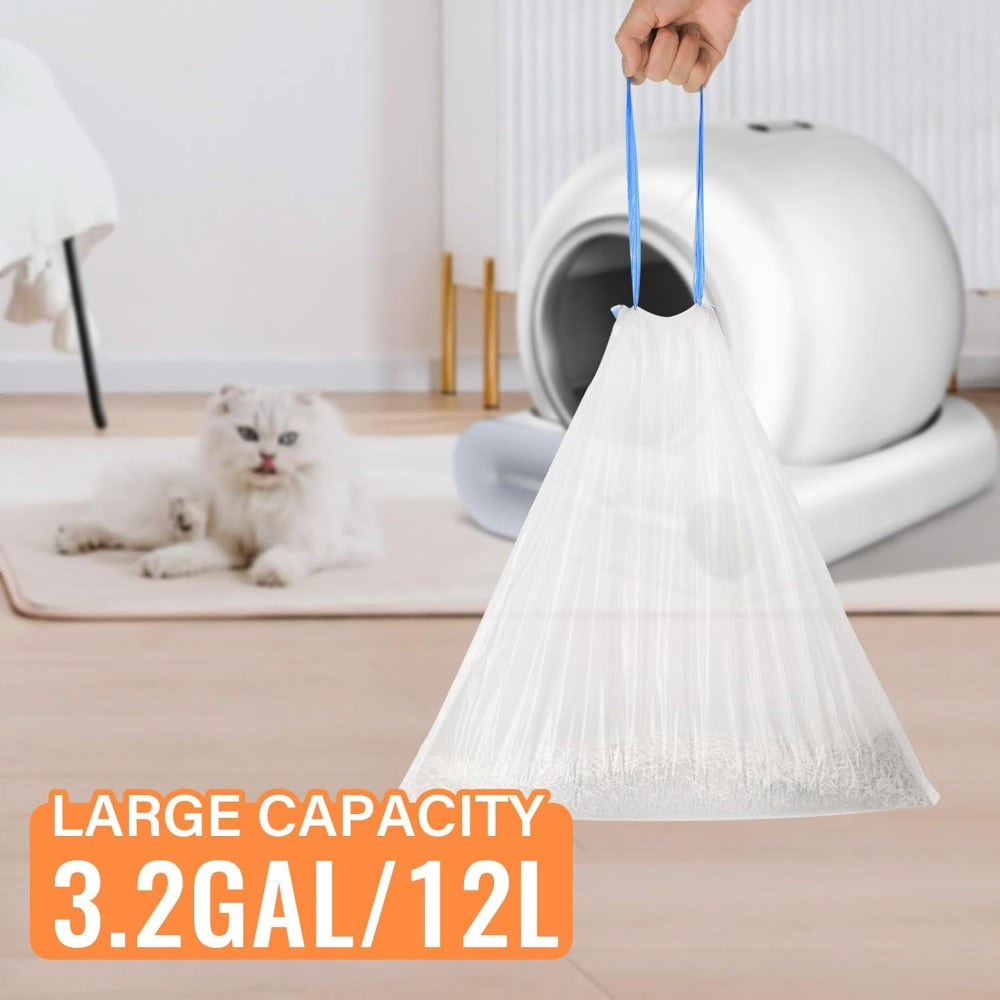 Drawstring Closure Cat Litter Bags 10 Rolls Tonepie SelfCleaning Litter Box Poop Bags For Easy Pet  4