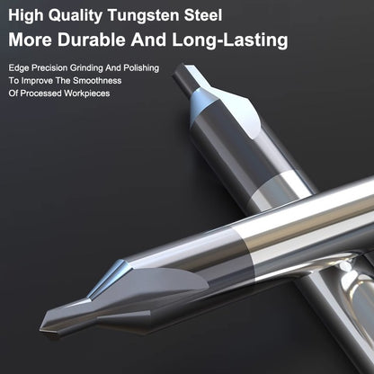 YIFINO Tungsten Steel Carbide Nano Coating Center Drill Bit AType Double Headed For CNC Machining F 2