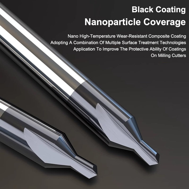 YIFINO Tungsten Steel Carbide Nano Coating Center Drill Bit AType Double Headed For CNC Machining F 3