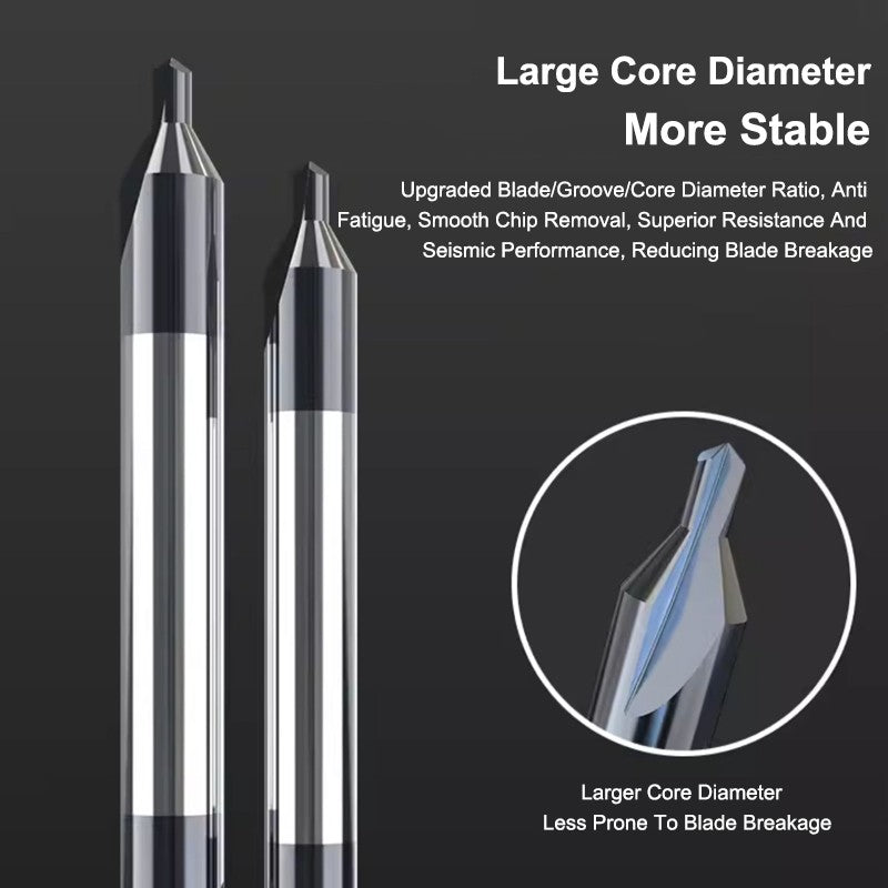 YIFINO Tungsten Steel Carbide Nano Coating Center Drill Bit AType Double Headed For CNC Machining F 5