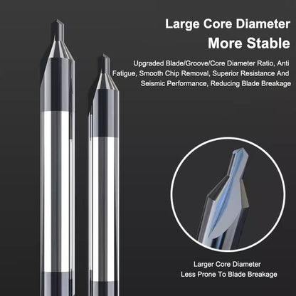 YIFINO Tungsten Steel Carbide Nano Coating Center Drill Bit AType Double Headed For CNC Machining F 5