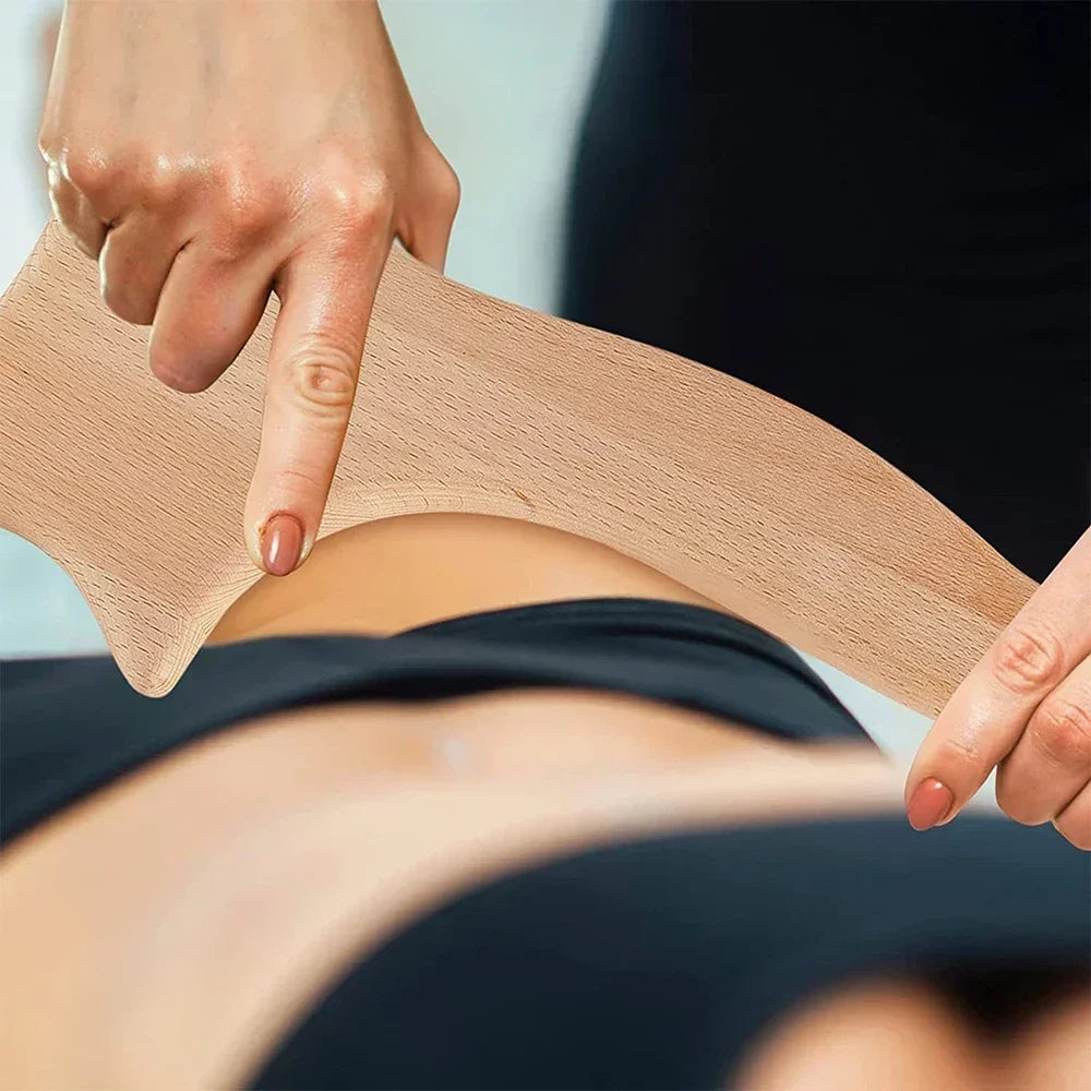 Natural Wood Lymphatic Drainage Massager AntiCellulite Body Sculpting Tools With Gua Sha For Beauty 1