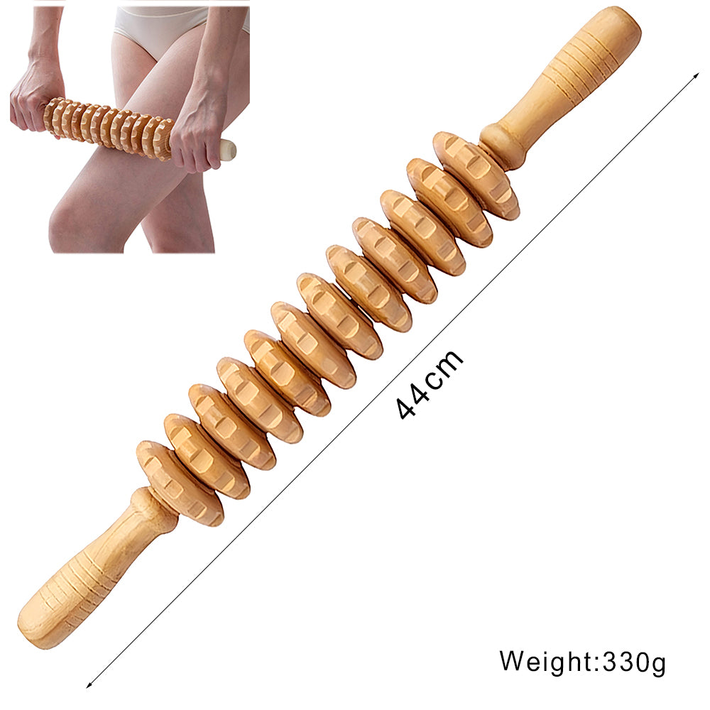 Natural Wood Lymphatic Drainage Massager AntiCellulite Body Sculpting Tools With Gua Sha For Beauty 8