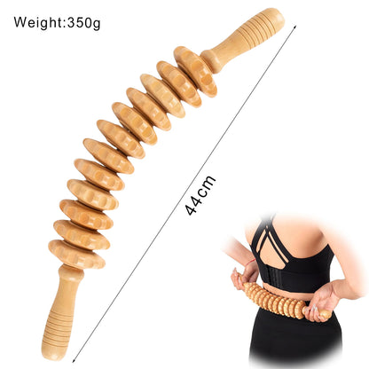 Natural Wood Lymphatic Drainage Massager AntiCellulite Body Sculpting Tools With Gua Sha For Beauty 11