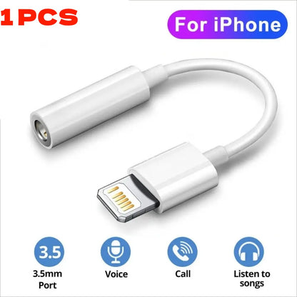 For IOS Adapter To 35mm Jack AUX Cable For IPhone Audio Splitter Male To Female Adapter Headphone C 6