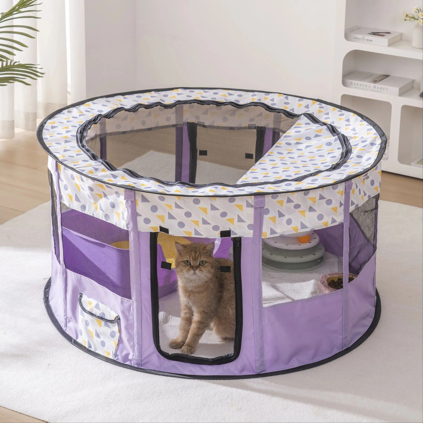 Foldable Mesh Pet Playpen Indoor Outdoor Cat And Dog Tent 2
