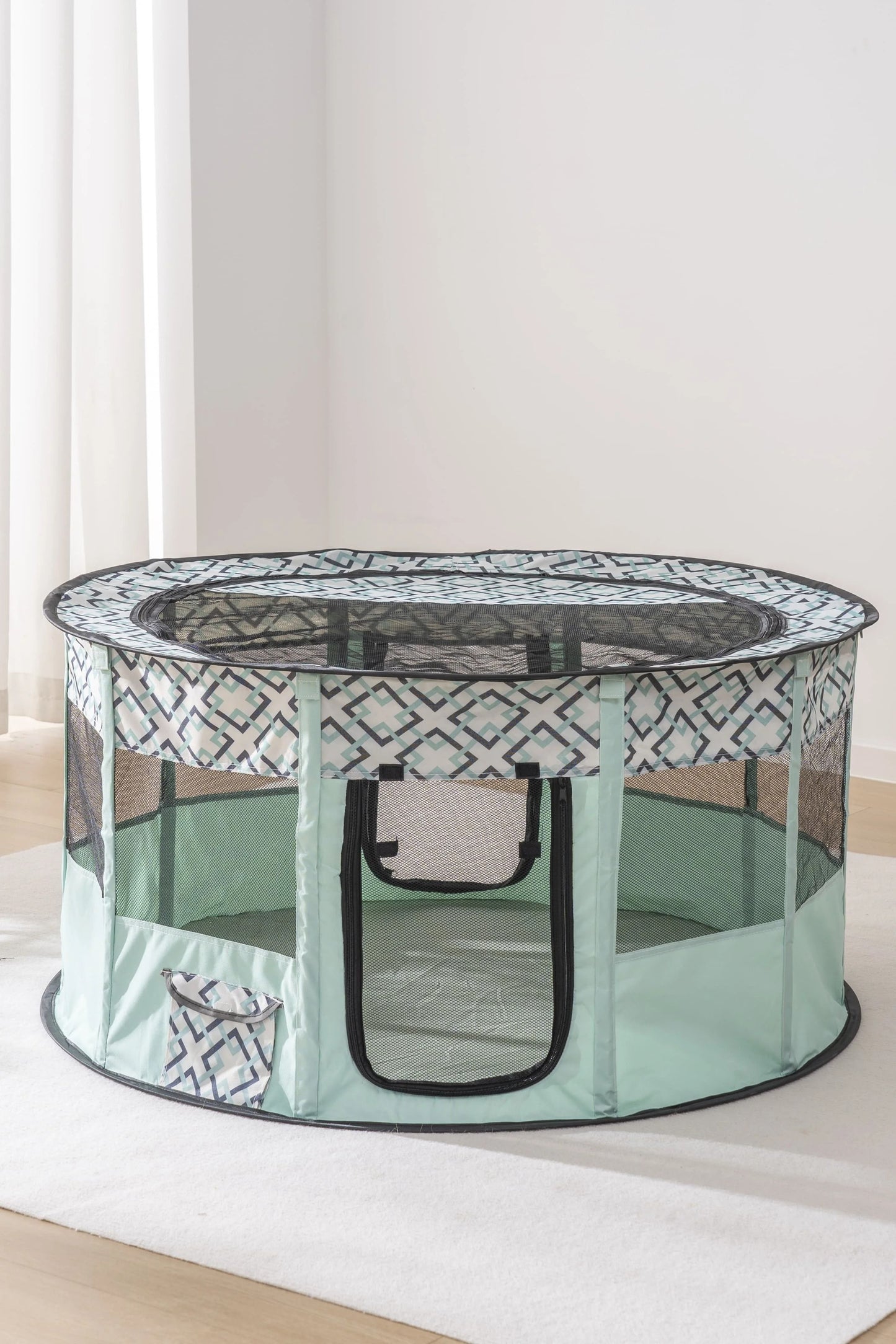 Foldable Mesh Pet Playpen Indoor Outdoor Cat And Dog Tent 8