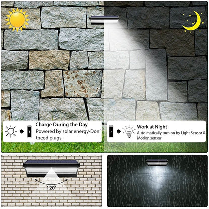 Solar Powered Outdoor Wall Lamp With Motion Sensor 3