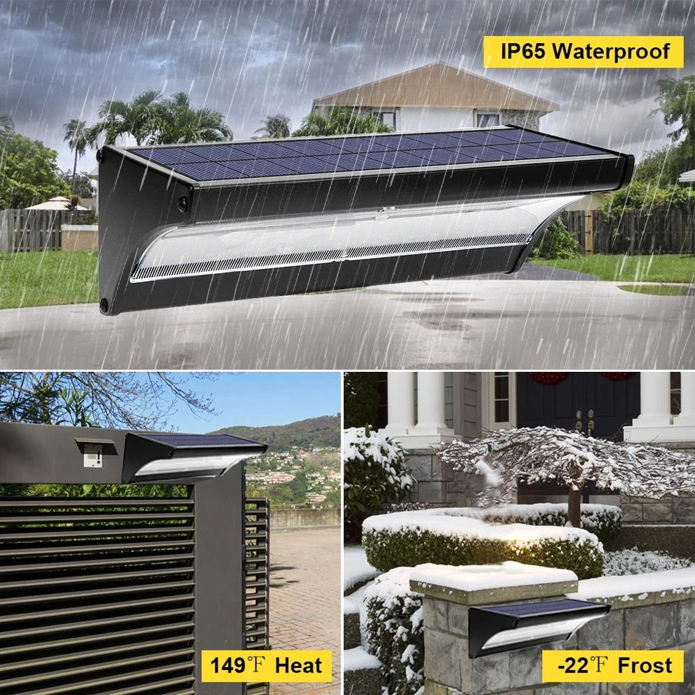 Solar Powered Outdoor Wall Lamp With Motion Sensor 4