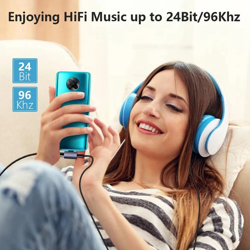 USB Type C To 35mm Headphone And Charger Adapter 30W Fast Charging Audio Splitter With Aux Jack For 2