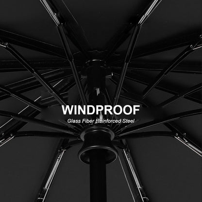 Large Bone Solid Color Automatic Umbrella Light Collapsible Large Format Outdoor Sunshade With UV P 5