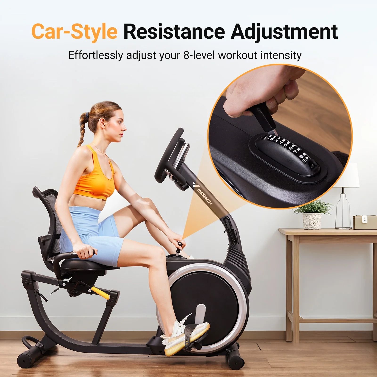 Premium Recumbent Exercise Bike for Quiet Comfortable Home Workouts