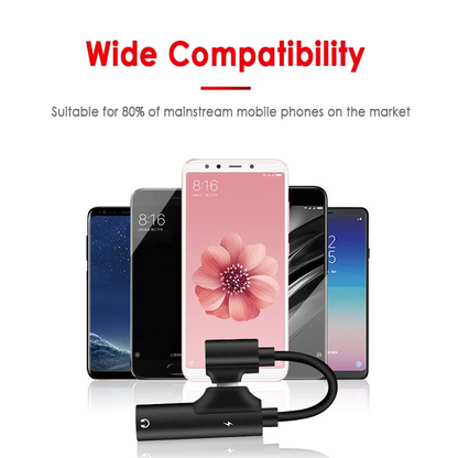 USB C To 35 Plug Headphone Jack Splitter 2 In 1 Type C 35mm AUX Adapter Earphone Audio Converter Fo 4