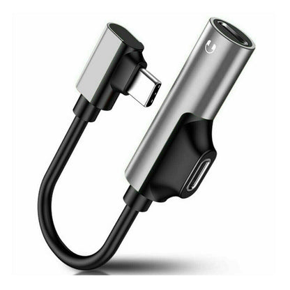 USB C To 35 Plug Headphone Jack Splitter 2 In 1 Type C 35mm AUX Adapter Earphone Audio Converter Fo 7
