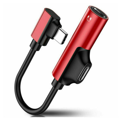 USB C To 35 Plug Headphone Jack Splitter 2 In 1 Type C 35mm AUX Adapter Earphone Audio Converter Fo 8