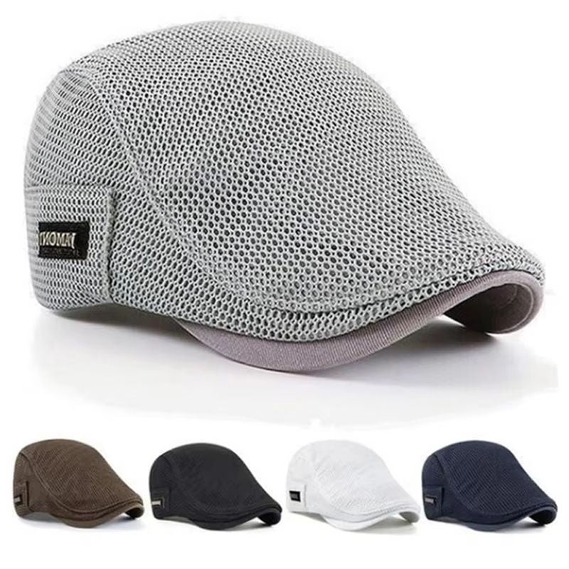 Breathable Mesh Newsboy Cap – Lightweight Flat Ivy Hat for Men & Women, Summer Sun Protection Beret