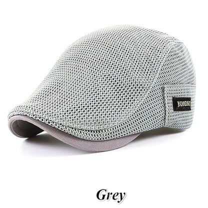 Breathable Mesh Newsboy Cap  Lightweight Flat Ivy Hat For Men  Women Summer Sun Protection Beret 9