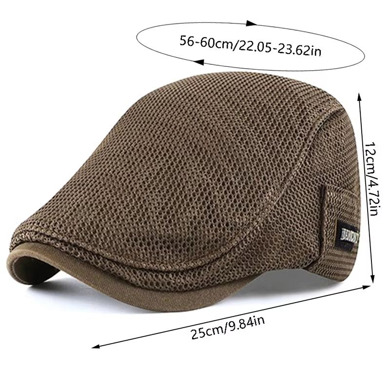 Breathable Mesh Newsboy Cap  Lightweight Flat Ivy Hat For Men  Women Summer Sun Protection Beret 1