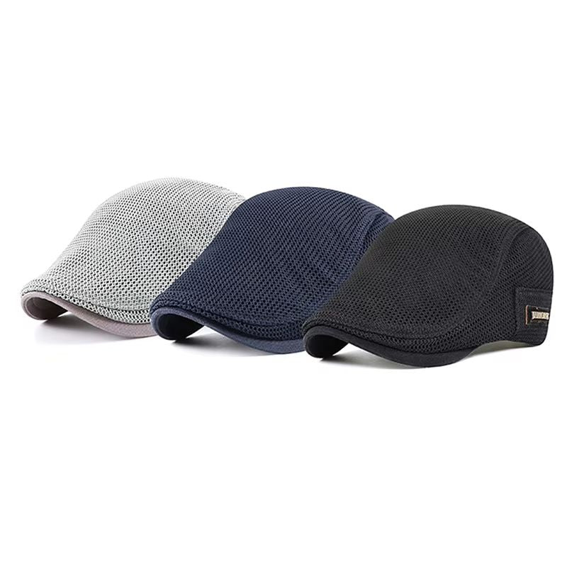 Breathable Mesh Newsboy Cap  Lightweight Flat Ivy Hat For Men  Women Summer Sun Protection Beret 3
