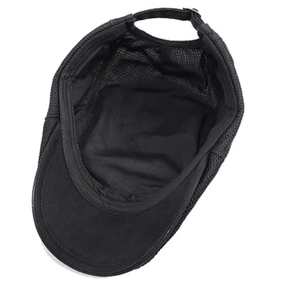 Breathable Mesh Newsboy Cap  Lightweight Flat Ivy Hat For Men  Women Summer Sun Protection Beret 5