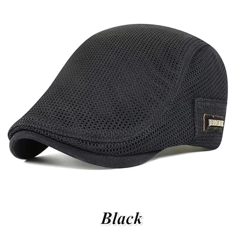 Breathable Mesh Newsboy Cap  Lightweight Flat Ivy Hat For Men  Women Summer Sun Protection Beret 7
