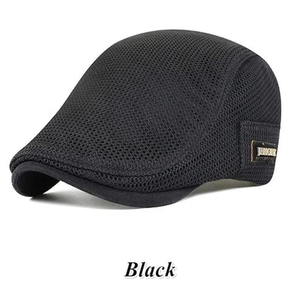 Breathable Mesh Newsboy Cap  Lightweight Flat Ivy Hat For Men  Women Summer Sun Protection Beret 7