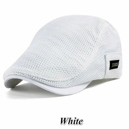 Breathable Mesh Newsboy Cap  Lightweight Flat Ivy Hat For Men  Women Summer Sun Protection Beret 8