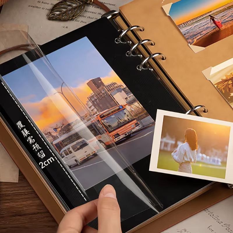 DIY Retro Memory Album  Handmade Scrapbook  Kraft Paper Photo Book With Storage Envelopes For Coupl 1