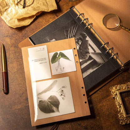 DIY Retro Memory Album  Handmade Scrapbook  Kraft Paper Photo Book With Storage Envelopes For Coupl 3