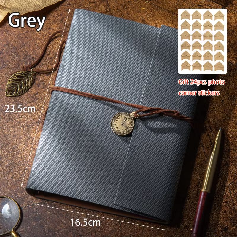 DIY Retro Memory Album  Handmade Scrapbook  Kraft Paper Photo Book With Storage Envelopes For Coupl 6