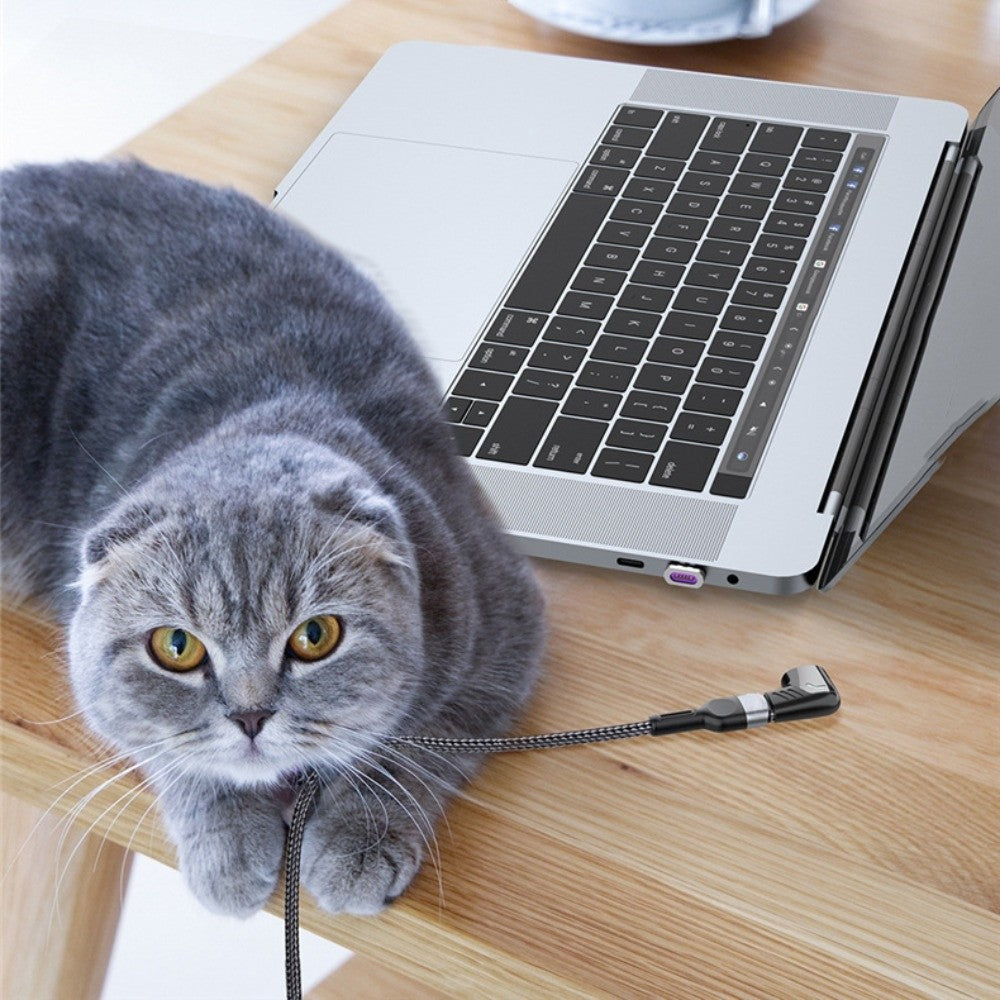 USB Type C Magnetic Adapter 90 Degree, Fast Charging Phone Magnetic Converter, Right Angle USB Connector for Laptop