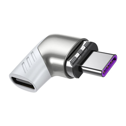 USB Type C Magnetic Adapter 90 Degree, Fast Charging Phone Magnetic Converter, Right Angle USB Connector for Laptop