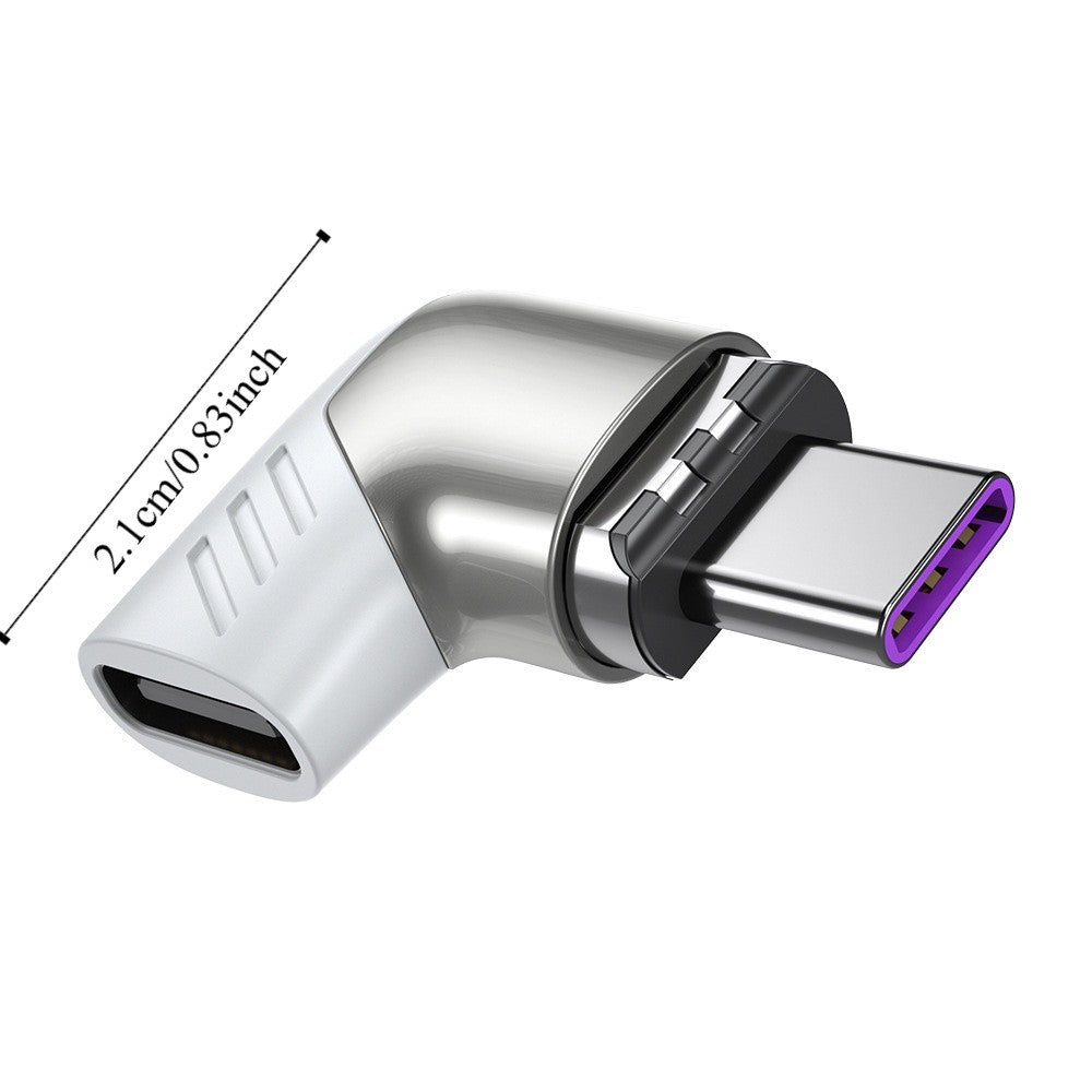 USB Type C Magnetic Adapter 90 Degree, Fast Charging Phone Magnetic Converter, Right Angle USB Connector for Laptop