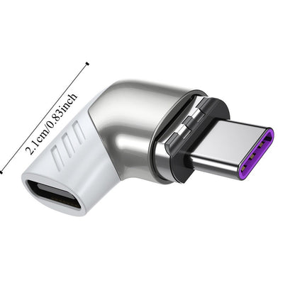 USB Type C Magnetic Adapter 90 Degree, Fast Charging Phone Magnetic Converter, Right Angle USB Connector for Laptop