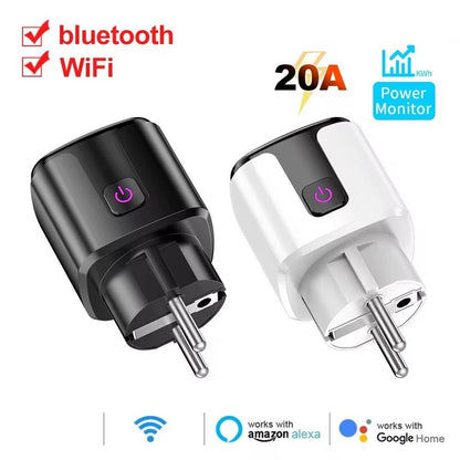 Smart WiFi Power Monitoring Socket with Child Lock and Voice Control
