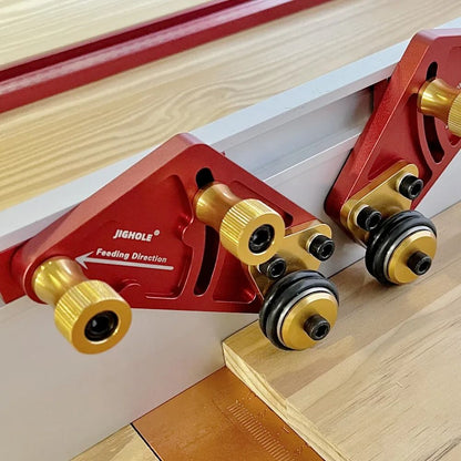 Table Saw Roller Feeding Safety Assistant with Aluminum Alloy Build