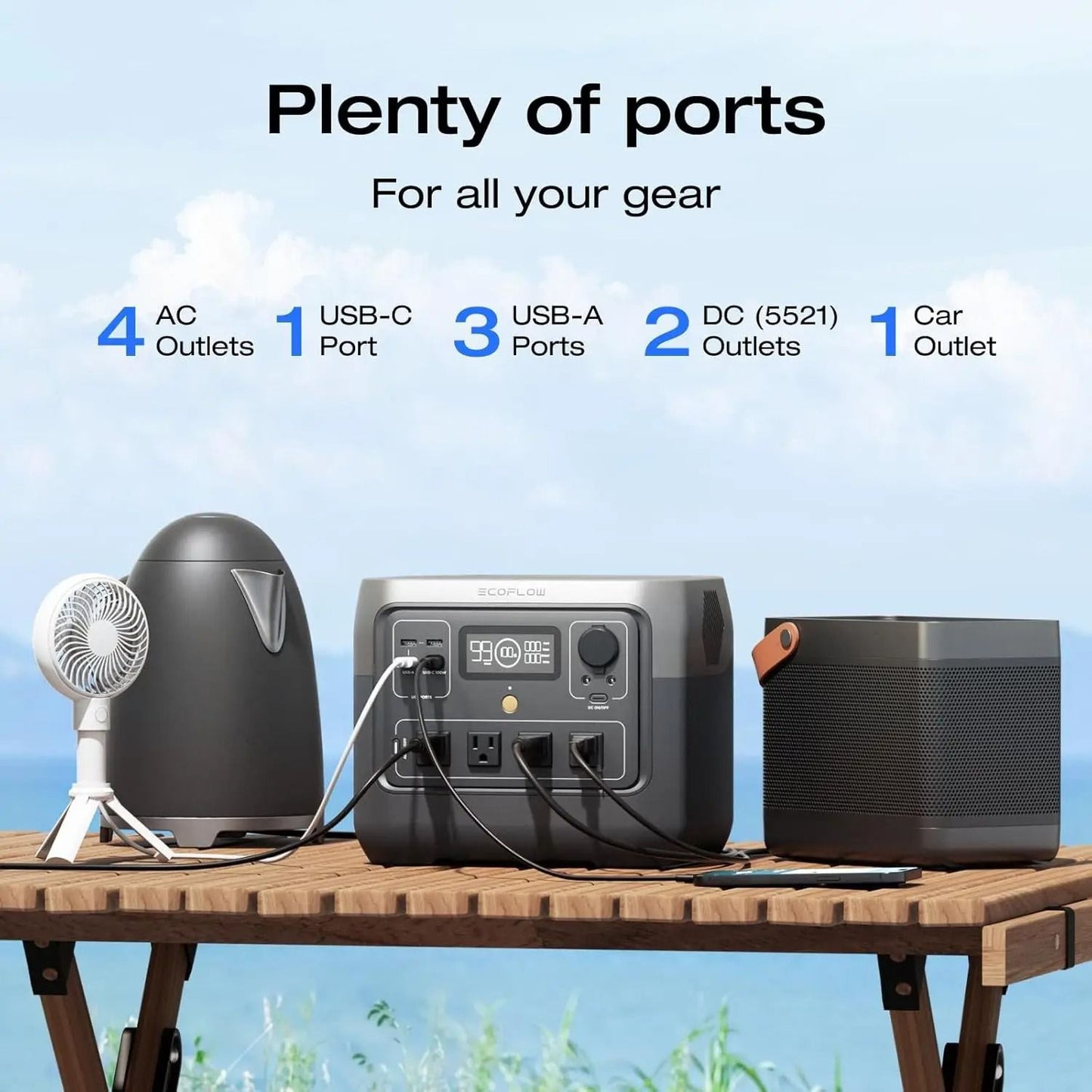 Portable Power Station With Solar Input And Rapid Recharge For Off Grid Living 1