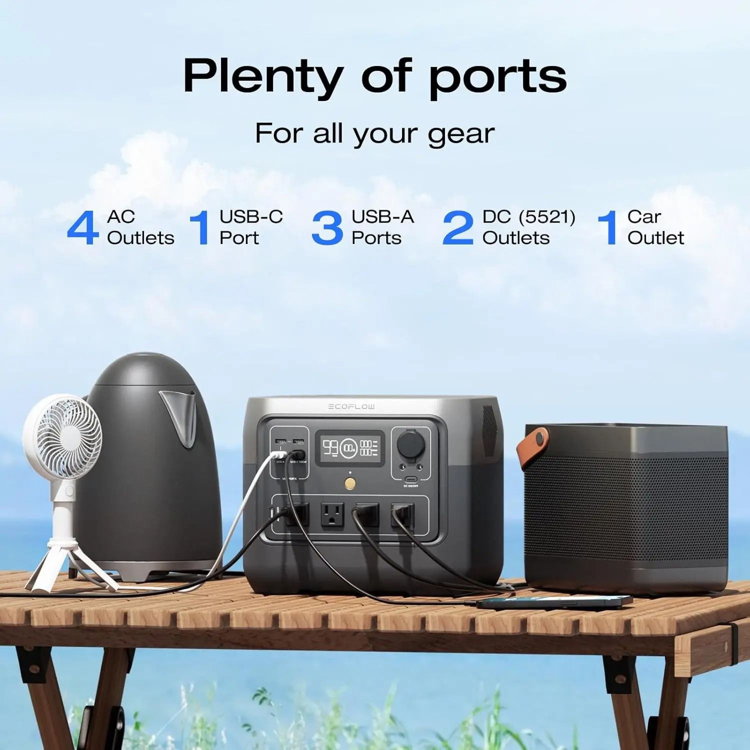 Portable Power Station With Solar Input And Rapid Recharge For Off Grid Living 1