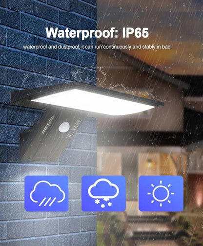 Solar Powered Outdoor Wall Lamp With Motion Sensor For Yard Lighting 1