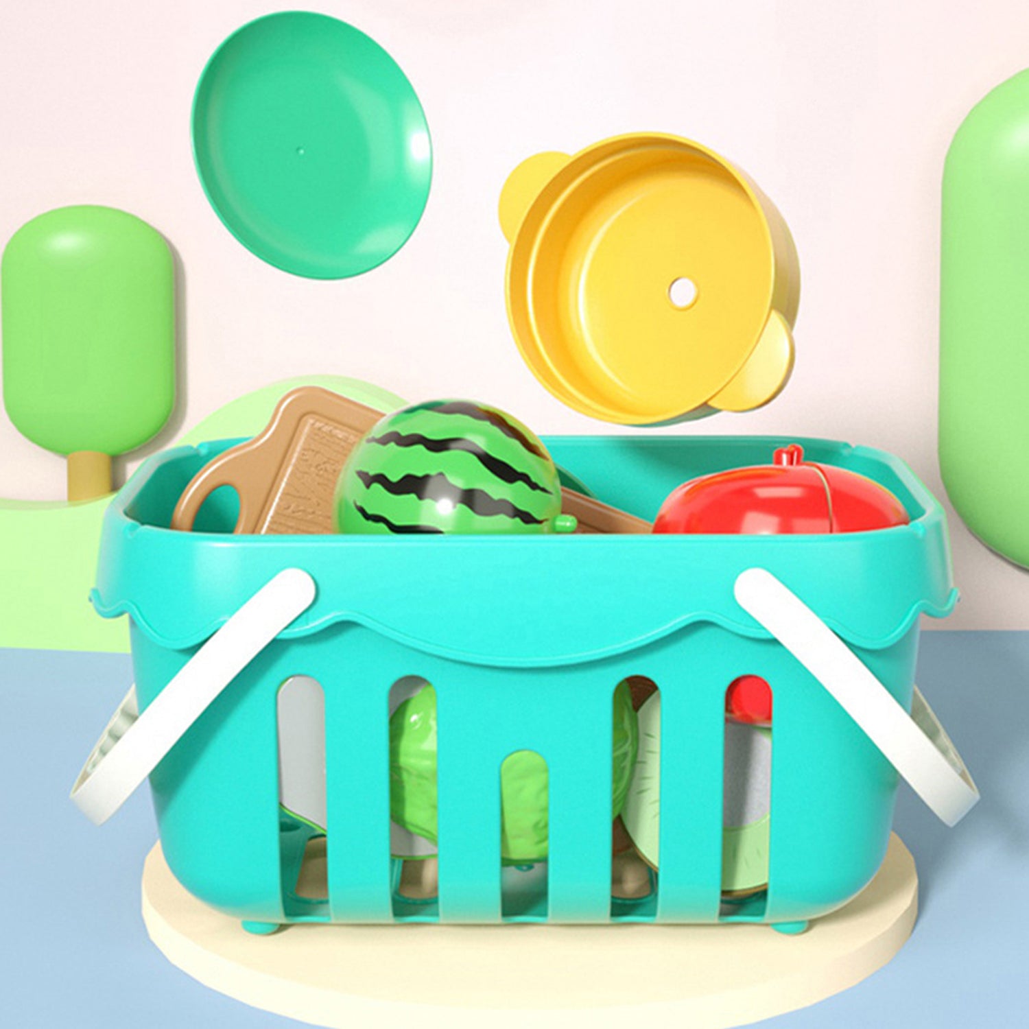 Kids Pretend Play, Kitchen Toys, Cutting Play, Fruit Vegetables, Educational Toy, Food Kit, Toddler, Children Gift