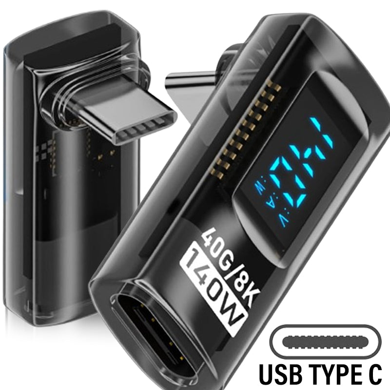 Digital Display USB Type C Stereo Connector, 40Gbps Right Angle Adapters, For iPhone 16 Pro Max Data Transfer