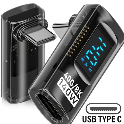 Digital Display USB Type C Stereo Connector, 40Gbps Right Angle Adapters, For iPhone 16 Pro Max Data Transfer