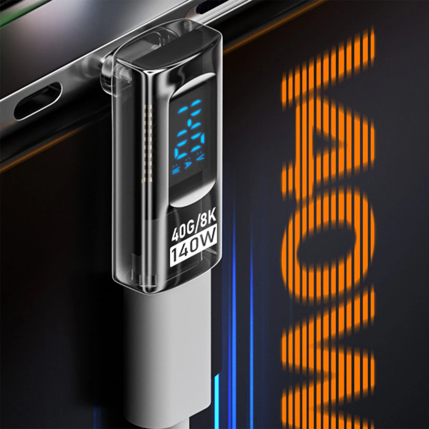 Digital Display USB Type C Stereo Connector, 40Gbps Right Angle Adapters, For iPhone 16 Pro Max Data Transfer